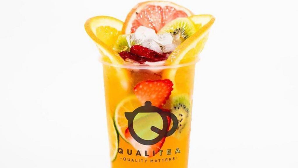 Deluxe Punch · Mixed fresh seasonal fruits with jasmine green tea.