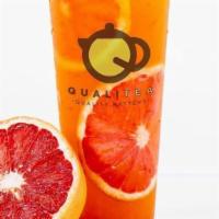 Grapefruit Blush · Freshly cut grapefruits with jasmine green tea.