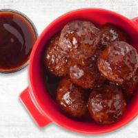 Saucy Meatballs · A marriage of all-beef meatballs & flavorful sauce. Choose from 3 flavor explosions: Sweet T...