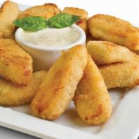 Muncheez · Potato-covered jalapeños, filled with cheddar cheese and served with ranch sauce.Ten pieces.