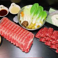 FAMILY SET (2-3 PEOPLE) DEAL + 1 FREE SIDE! · Shabu Shabu is a Japanese style hotpot with thinly sliced meat and fresh vegetables cooked i...
