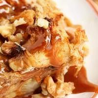 Caramel Apple Bread Pudding · House baked bread, spiced apples & warmed Ghiradelli caramel sauce served with vanilla bean ...