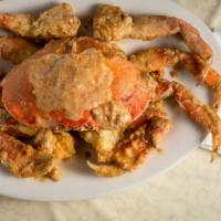 Salted Egg Yolk Crab · Deep fried, salty and eggy