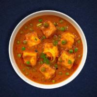 Matar Paneer Makhani · Tender pieces of indian cheese cooked with soft peas in butter creamy sauce with mild spices