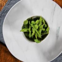 Edamame · Boiled green soy beans.