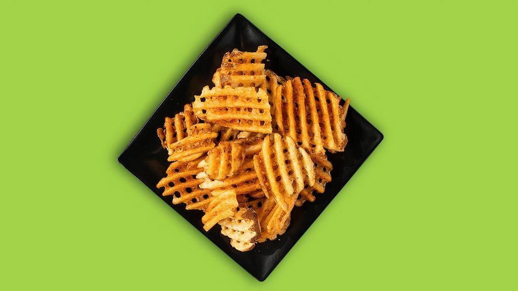 Waffle Fries · Crispy with gold standard BBQ seasoning. Serves 8.