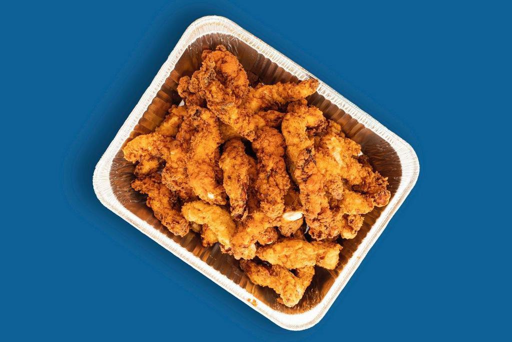 40 Chicken Tenders · 40 Crispy chicken tenders with your choice of twisted sauces.
