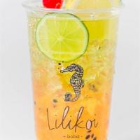 Tropical Delight · Passion fruit, mango and pineapple with green tea