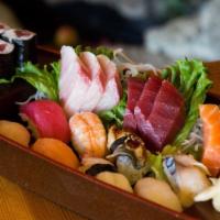 The Boat · (23 pieces)
3 slices each of Salmon, Tuna and Yellowtail Sashimi, Tekka Maki, Maguro, Hamach...