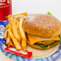 2. Halal Chicken Burger · Halal chicken, lettuce, tomato, onion and cheese.