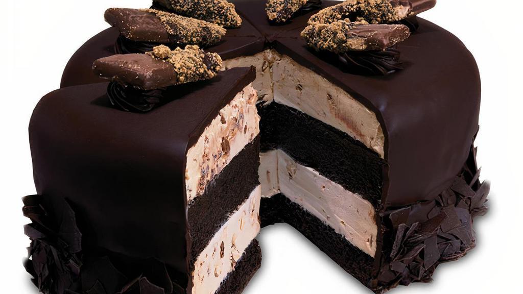Coffeehouse Crunch™ - Ready For Pick Up Now · Layers of moist Devil's Food Cake and Coffee Ice Cream with Heath® Bar wrapped in rich Fudge Ganache.