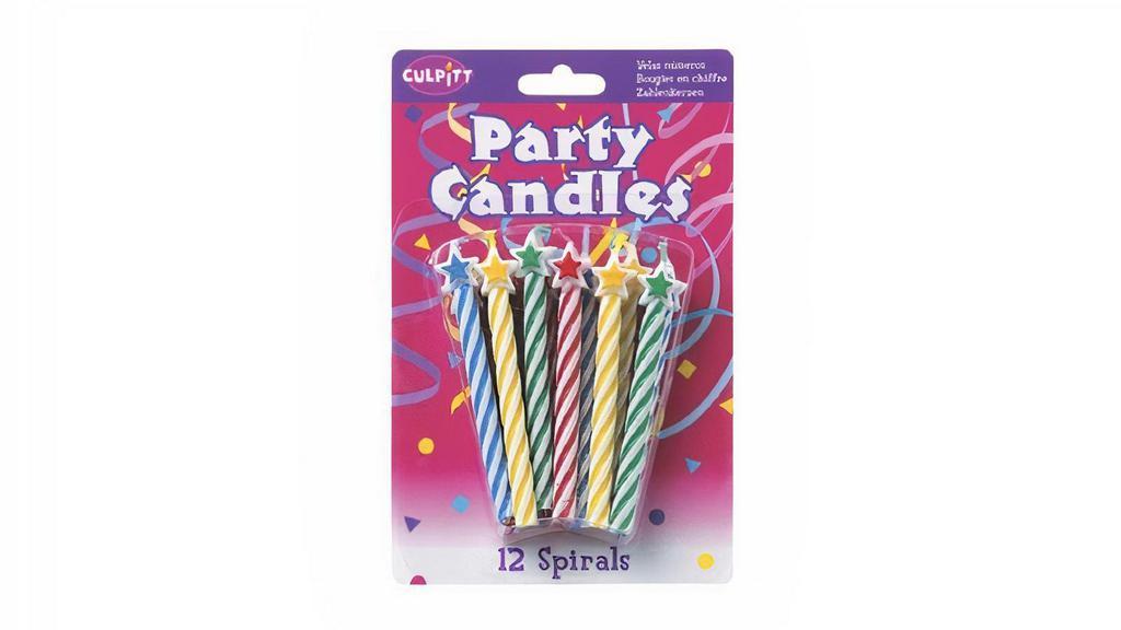 12-Pack Birthday Candles · 12 Birthday Candles to make your cake shine even brighter! Design may vary – inquire with store for details.