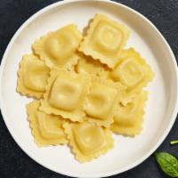 Regazzoni's Cheese Ravioli Pasta · Cheese ravioli cooked with sauces and toppings of your choice.