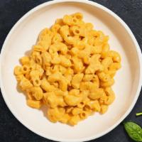 Mac and Cheese · Macaroni pasta with four cheeses; Gruyere, Mozzarella, Sharp cheddar & Parmesan