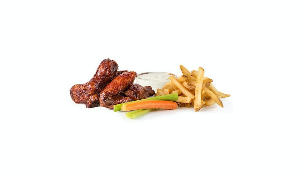 10 Wing Combo  · 10 wings, choice of 2 flavors, 2 house-made sauces, fries, and carrots and celery.