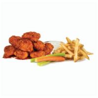 20 Boneless Wing Combo · 20 boneless wings, choice of 2 flavors, 4 house-made sauces, fries, and carrots and celery.