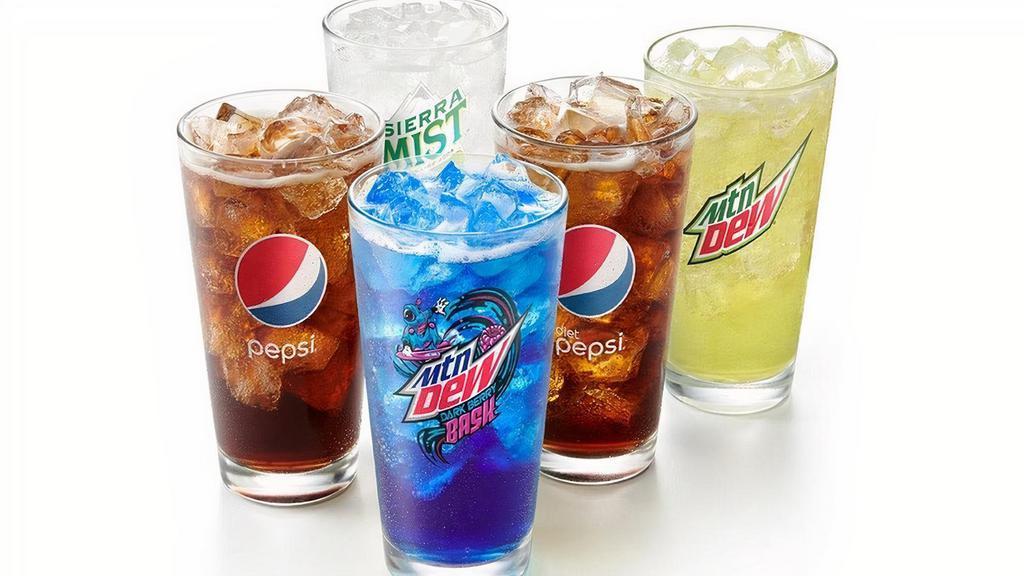 Pepsi® Fountain Drinks · Satisfy your taste buds with our line-up of cold fountain drinks. 30 oz.