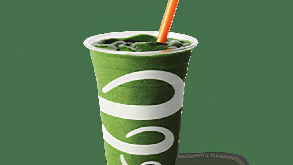 The Go Getter · matcha green tea vegetables and fruit juice blend mangos kale orange juice . caffeine 175mg (small) caffeine 210mg (medium) caffeine 281mg (large) . unpackaged menu items are not guaranteed to be allergen-free.