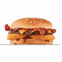 Western Bacon Cheeseburger · Charbroiled All-Beef Patty, Two Strips of Bacon, Melted American Cheese, Two Crispy Onion Ri...