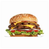 Super Star With Cheese · Two Charbroiled All-Beef Patties, Two Slices of American Cheese, Lettuce, Two Slices of Toma...