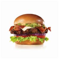 The Guacamole Bacon Thickburger · A 1/3 lb. Charbroiled Angus Beef Patty, Guacamole, Two Strips of Bacon, Melted Pepper Jack C...