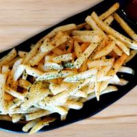 Furikake Fries · French Fries, Garlic Butter, Furikake, Ketchup.