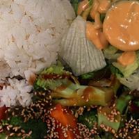 Vegetarian Box · Rice, vegetable & salad