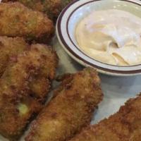 Riatacados · Deep-Fried Avocados! Soft And Creamy Inside, Crunchy And Delicious Outside, Served With Chip...