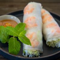 Spring Rolls (2 rolls) · Shrimp & Pork / Vegetarian / Shrimp & BBQ Pork.