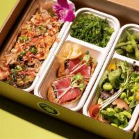 Pacific Boxes | Japanese · grilled salmon & Brussels 