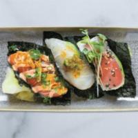 Sushi Taco Trio | Mix & Match · your choice of three sushi tacos