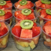 Fruit Salad · Honeydew cantaloupe watermelon grapes kiwi pineapple and strawberry.