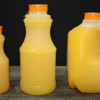 16 oz bottle of O.J · 100% fresh squeezed orange juice