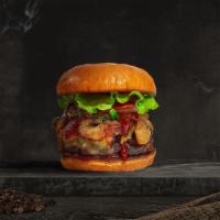 Smoked Cookout Burger  · Seasoned Impossible meat patty topped with melted vegan cheese, barbecue sauce, lettuce, tom...
