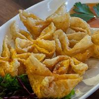 Crab Rangoon · Creamy & Tasty bites! Crabmeat and crabstick with cream cheese, and carrot in a crispy fried...