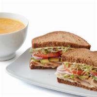Square Meal · Any full sandwich with character with a cup of soup or house salad or deli salad.
