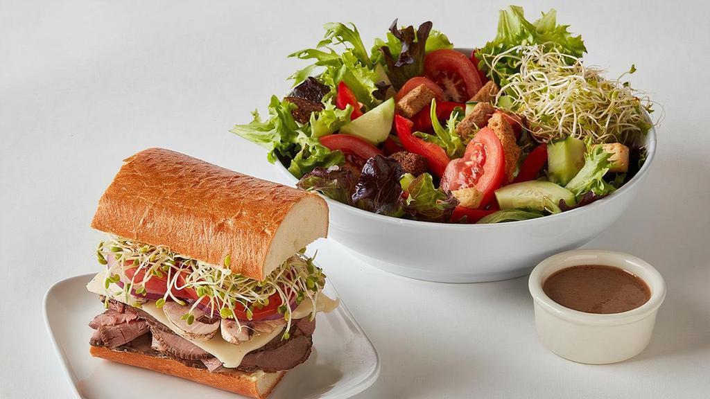 Half Sandwich Combo · Any half sandwich with character with a bowl of soup or house salad or deli salad.