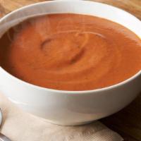 Tomato Basil Bisque · Rich tomato and fresh basil flavors.  Gluten Free. 160 cal - 360 cal.