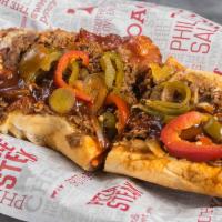 Western (Half) · Includes Bacon, BBQ Sauce, Onion Rings and Provolone. Choice of hot peppers, sweet peppers a...