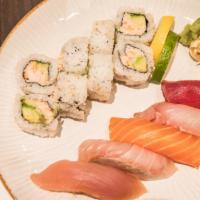 Sushi Moriawase · Chef's choice of nigiri and California roll.