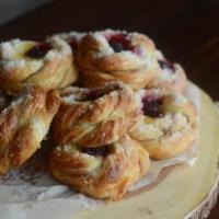 Blackberry Lemon Curd Danish · Light, crunchy bread with a thin layer of house-made Lemon curd with added blackberries and ...