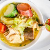 Puchero · Vegetable chicken soup. Served with pickled radish, cilantro, habanero pepper.6 freshly hand...