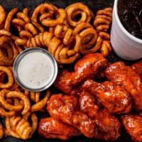 8 Smoked Bone-In Wings Combo · 8 bone-in wings smoked in-house over pecan wood then tossed with your choice of flavor. Serv...