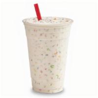 Froot Loops Shake · Thick and creamy shake made with Tastee Freez Soft Serve and Froot Loops cone dip.