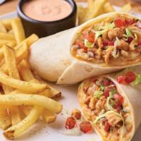 Chicken Fajita Rollup · Juicy chipotle chicken with crisp lettuce, a blend of Cheddar cheeses and house-made pico de...
