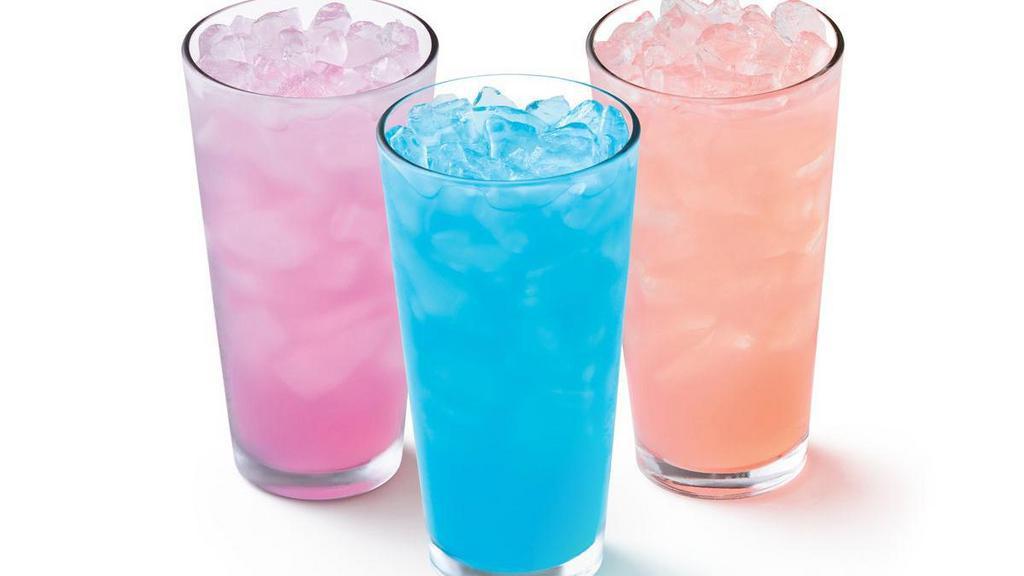 Flavored Lemonades · Bright and refreshing lemonade in your choice of flavor.  Choose from classic, Blue Raspberry, Dragon Fruit, and Strawberry. (Additional flavors may be available, based on location)
