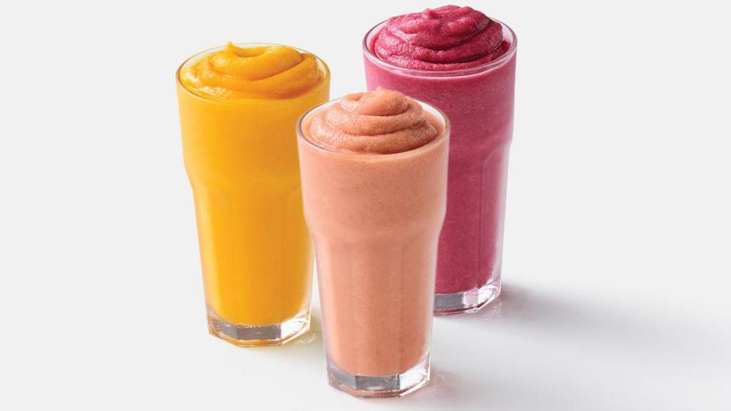 Fruit Smoothies · Blended with natural ingredients for a delicious, fresh taste. Choose from Strawberry Banana, Mango or Pina Colada. Or, try our NEW Smoothie Swirls – Strawberry Mango, Strawberry Colada.