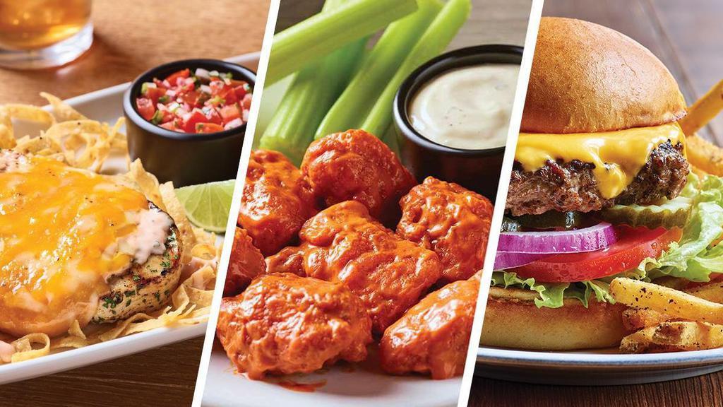 2 For $2X (Price May Vary By Location Or Selection.) · Two Entrees + One Appetizer. (For menu item descriptions, please see the regular menu item)