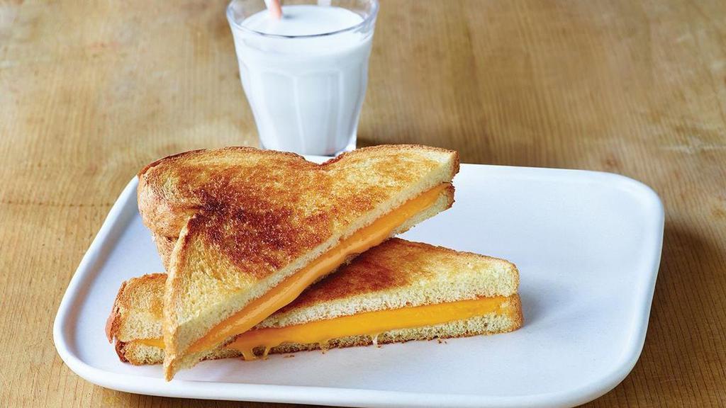 Kids Grilled Cheese · Made with ooey, gooey melted American cheese on a buttered and toasted Potato bread.