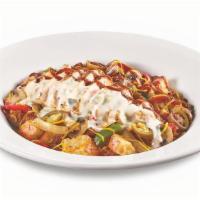 Crazy Spicy Bowl · Chorizo sausage, fire-roasted bell peppers & onions, mushrooms, jalapeños and seasoned red-s...